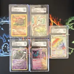 Pokemon CGC Graded Card Lot 5x Graveler, Meowth, Dusknoir, Flutter Mane, Decidu… - Image 1