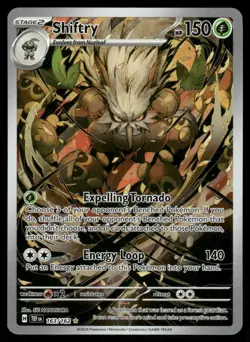 Pokemon Cards Shiftry 163/162 Temporal Forces Illustration Rare NM - Image 1