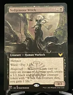 MTG Magic the Gathering Strixhaven Extended Art Sedgemoor Witch - Rare - Image 1