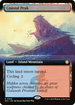 x1 Coastal Peak - Extended Art R MTG Commander: Secrets of Strixhaven M/NM, Engl - Image 1