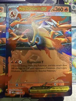 Pokemon TCG Mega Charizard Y EX Holo Lot - 2 Cards MEP 030 Explosion Y - Image 3