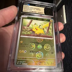 2023 Pokemon Japanese Reverse Holo SV2a 025/165 C Pikachu CGC 10 Pristine GAV - Image 1