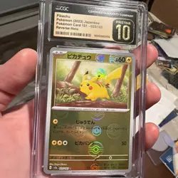 2023 Pokemon Japanese Reverse Holo SV2a 025/165 C Pikachu CGC 10 Pristine GAV - Image 2