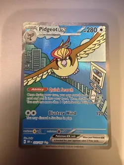 Pidgeot ex 225/197 Special Illustration SIR Rare SV03: Obsidian Flames Pokemon - Image 1