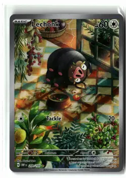 Lechonk ⭐ 209/197 Holo Illustration Rare Obsidian Flames 2023 Pokemon NM - Image 1