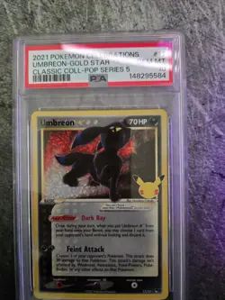 PSA 10 Umbreon Gold Star Pokemon SWSH Celebrations 17/17 Holo Rare Pop Series 5 - Image 1