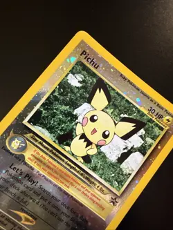 Pichu 35 WOTC Promo Reverse Holo Promo Black Star Pokemon - Image 4