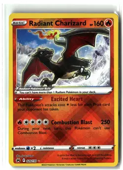 Radiant Charizard ⭐ 020/159 Holo Radiant Rare Crown Zenith 2023 Pokemon NM - Image 1