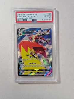 2022 POKEMON SWORD & SHIELD SILVER TEMPEST #TG15 FULL ART/BLAZIKEN VMAX PSA 10 - Image 1