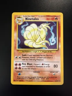 Ninetales Base Set Holo Unlimited Rare 12/102 Pokemon - Image 1