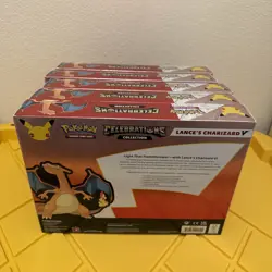 Pokemon TCG Celebrations Collection Lance's Charizard V Box lot of 5 820650101625 - Image 5
