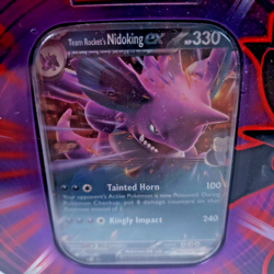 Pokemon Team Rocket Nidoking EX Tin Sealed 2025 Destined Rivals TCG - Image 2