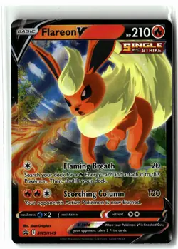 Flareon V ⭐ SWSH149 Holo Promo Sword & Shield Promo Pokemon NM - Image 1