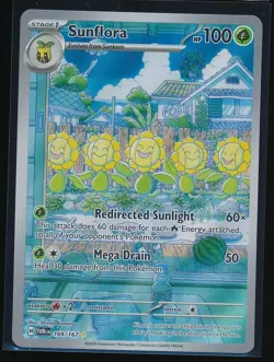 2024 Pokemon TCG Sunflora 169/167 Twilight Masquerade Illustration Rare Holo - Image 1