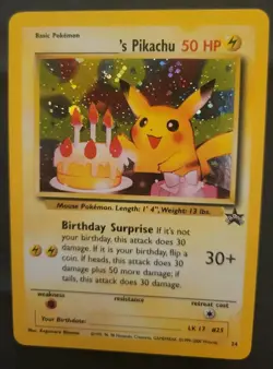 _'s Pikachu 24 Birthday Wizards Black Star Promos Promo - Image 1