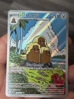 Pokemon Alolan Dugtrio Illustration Rare Full Art Holo Sv08 208/191 2024 EN - Image 1