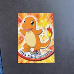 Charmander #04 Topps TV Animation Edition Blue Label Non Holo Pokemon 1999 - Image 1