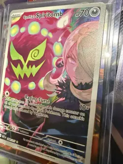 Pokemon Cynthia's Spiritomb Full Art Holo Rare 244/217 Basic 70 HP TCG - Image 2