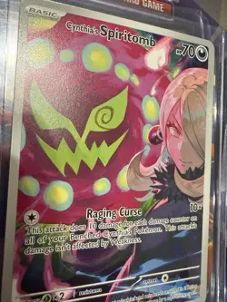 Pokemon Cynthia's Spiritomb Full Art Holo Rare 244/217 Basic 70 HP TCG - Image 3