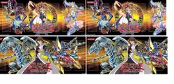 set of 4 Yugioh 2 Dark Magician Girl +2 Blue-Eyes white Dragon Playmat Mouse Mat - Image 1