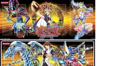 set of 4 Yugioh 2 Dark Magician Girl +2 Blue-Eyes white Dragon Playmat Mouse Mat - Image 3