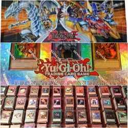 500 COMMONS in legendary collection EMPTY Box YuGiOh & Blue-Eyes Dragon Mat - Image 1