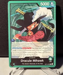 Dracule Mihawk OP14-020 Leader ENG One Piece Card Game - Image 1
