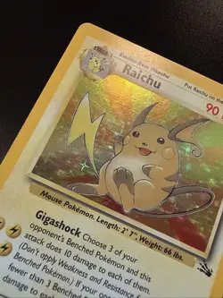 Raichu Fossil Holo Rare Card 14/62 Pokemon - Image 4