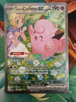 Pokemon TCG Lillie's Clefairy EX Journey Together Sir Card 184/159 NM Condition - Image 1