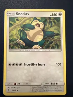 Pokemon Card Snorlax Hidden Fates Rare 50/68 - Image 1