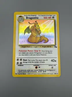 Pokemon Dragonite 4/62 Fossil Holo Wizards WOTC TCG Card Unlimited - Image 4