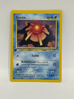 Pokemon TCG Staryu Neo Revelation 1st Edition Common Card 56/64 NM Condition - Image 1