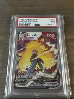 Pokemon Pikachu VMAX Lost Origin TG17/TG30 Ultra Rare Holo PSA 9 Graded Card - Image 1
