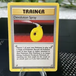 Pokemon TCG Devolution Spray Trainer Base Set 72/102 Regular Card Shadowless - Image 1