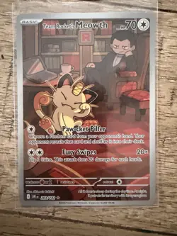 Pokemon TCG Team Rockets Meowth Card 203/182 Destined Rivals - Image 1