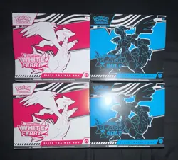 Pokemon Black Bolt & White Flare Elite Trainer Box ETB Set of 2 New Sealed - Image 2