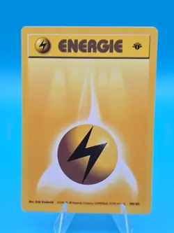 1999 WOTC Pokemon Lightning Energy (Energie) German Base Set 1st Edition 100/102 - Image 1