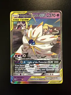 Sun & Moon Cosmic Eclipse Solgaleo & Lunala Tag Team Gx Pokemon - Image 1