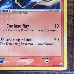 2005 Pokemon EX Emerald Ninetales 38/106 Uncommon Non-Holo Vintage Rare - Image 5