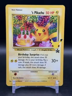 Birthday Pikachu 24/53 Pokemon TCG Celebrations Classic Collection NM - Image 1
