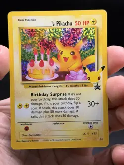 Birthday Pikachu 24/53 Pokemon TCG Celebrations Classic Collection NM - Image 3
