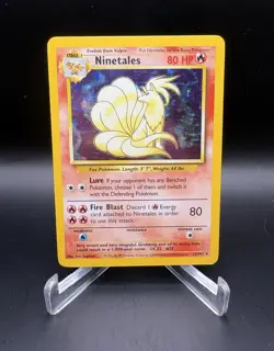 Pokemon Ninetales 12/102 Base Set Holo Rare 80 HP Stage 1 English Pokemon TCG - Image 1
