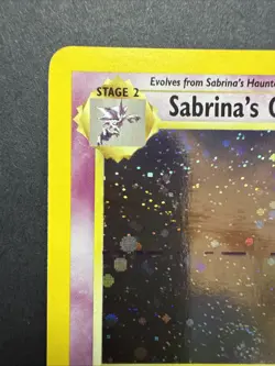Sabrina’s Gengar HOLO RARE 14/132 Gym Heroes VINTAGE 2000 Pokemon Swirl!! - Image 2