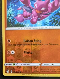 Gligar 140/264 Reverse Holo Common Sword & Shield: Fusion Strike Pokemon TCG - Image 4