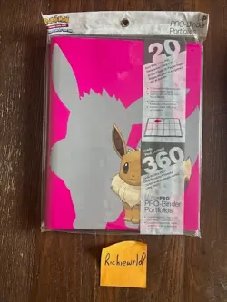 *NEW* ULTRA PRO Pokemon 9 pocket PINK EEVEE " PRO " binder, album. Holds 360 - Image 1