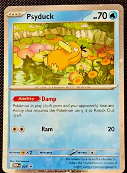 Pokemon Psyduck 007 Mega Evolution Black Star Promo - Image 1