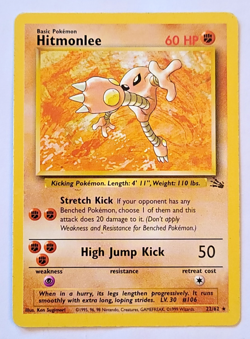 Pokemon TCG: Hitmonlee Fossil #22/62 MP-LP - Image 1