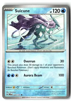 Suicune 024/131 Holo Master Ball Pattern Prismatic Evolutions 2025 Pokemon NM - Image 1