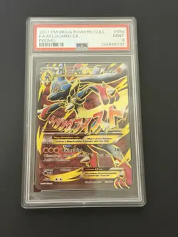 Pokemon TCG M Lucario EX 55a/111 PSA 9 Mint XY Furious - Image 1