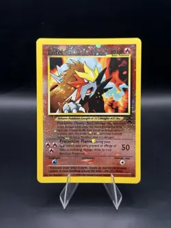 Entei Black Star Holo Promo 34 Pokemon TCG WOTC Reverse Holo Light Play - Image 1